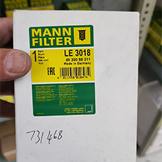 Mann vacuum pump filter